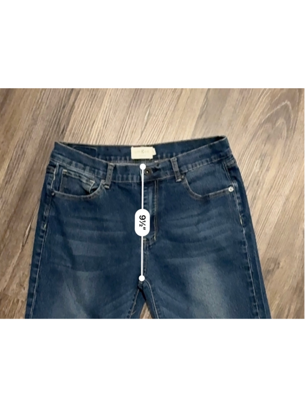 Umgee Denim Women's Flare Wide Leg Dark Wash Stretch Trouser Jeans Sz 7 - Picture 9 of 10